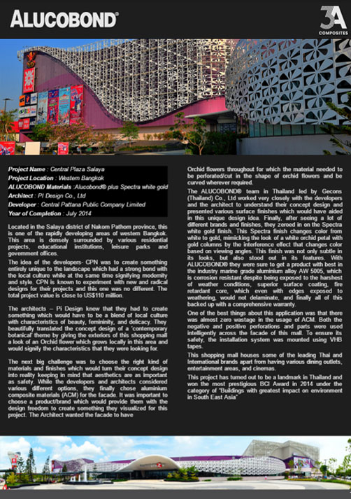 Alucobond Newsletter August 2015 – Central Plaza Salaya