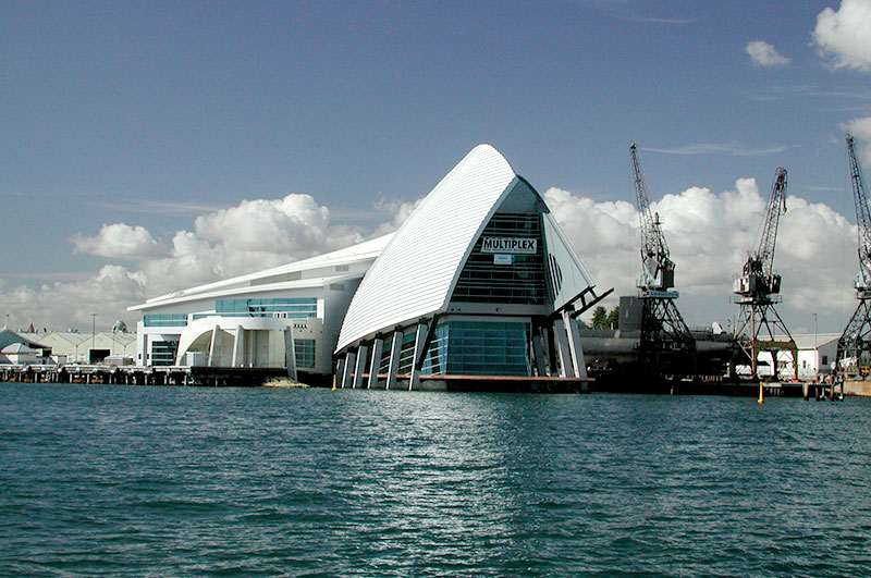  W.A. Maritime Museum close up low angle view 