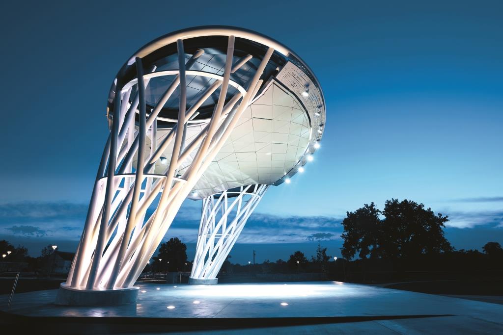  Lauridsen Amphitheatre night time view 