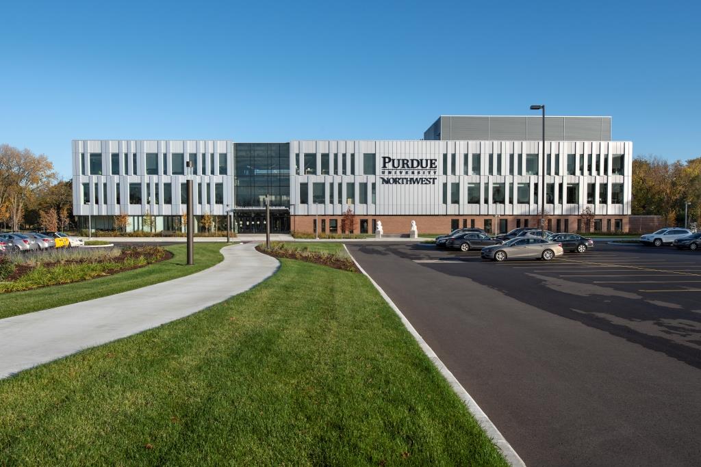  Nils K. Nelson Bioscience Innovation Building entrance wide angle view 