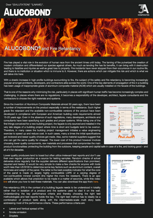 Newsletter April 2016 – ALUCOBOND and Fire Retardancy