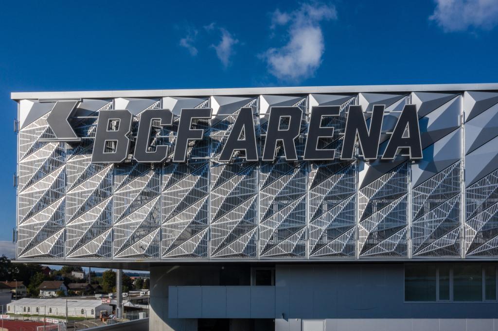  BCF Arena close up of name 
